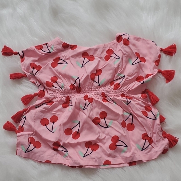 Cat & Jack Girls Cherry Bathing Suit Coverup - Picture 3 of 3